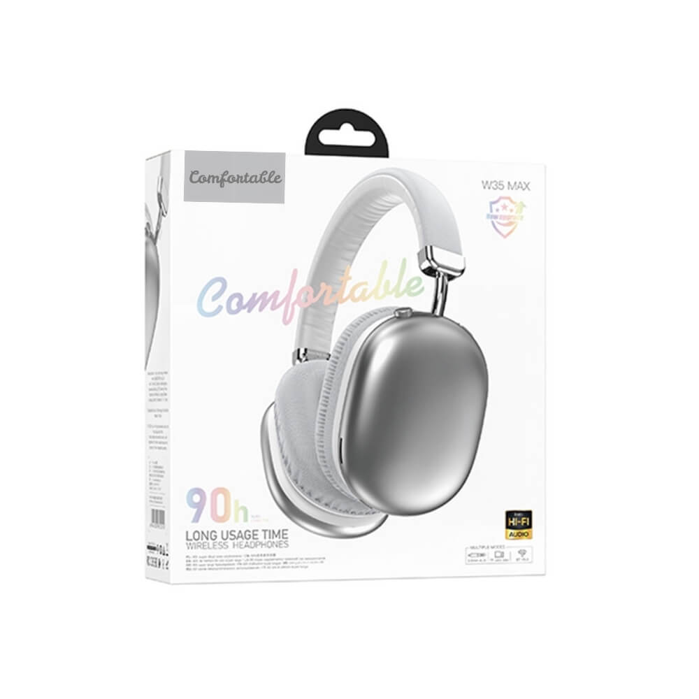 Casti Wireless Stereo Headphones On Ear W35 Comfortable 90H , Bluetooth, Digital Kala, GRI