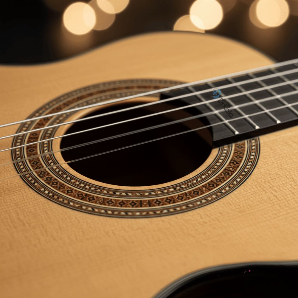 Chitară Acustică pentru Copii, 6 Corzi, 55 cm, Model Natur , Jucărie Muzicală Educativă