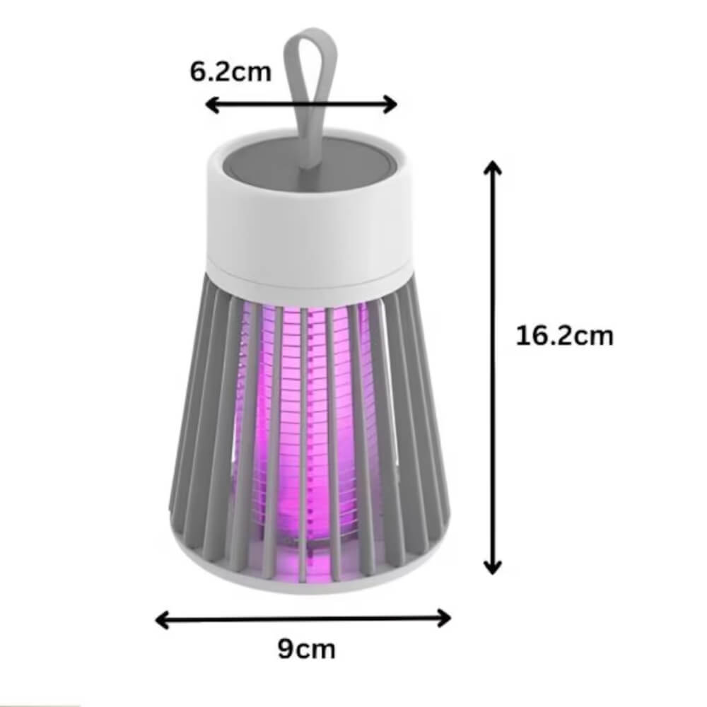 Lampa Anti Tantari UV cu Alimentare USB, Capcana Electrica pentru Insecte Zburatoare, Functionare Silentioasa, Design Portabil cu Maner, Consum Redus de Energie, Alb/Gri