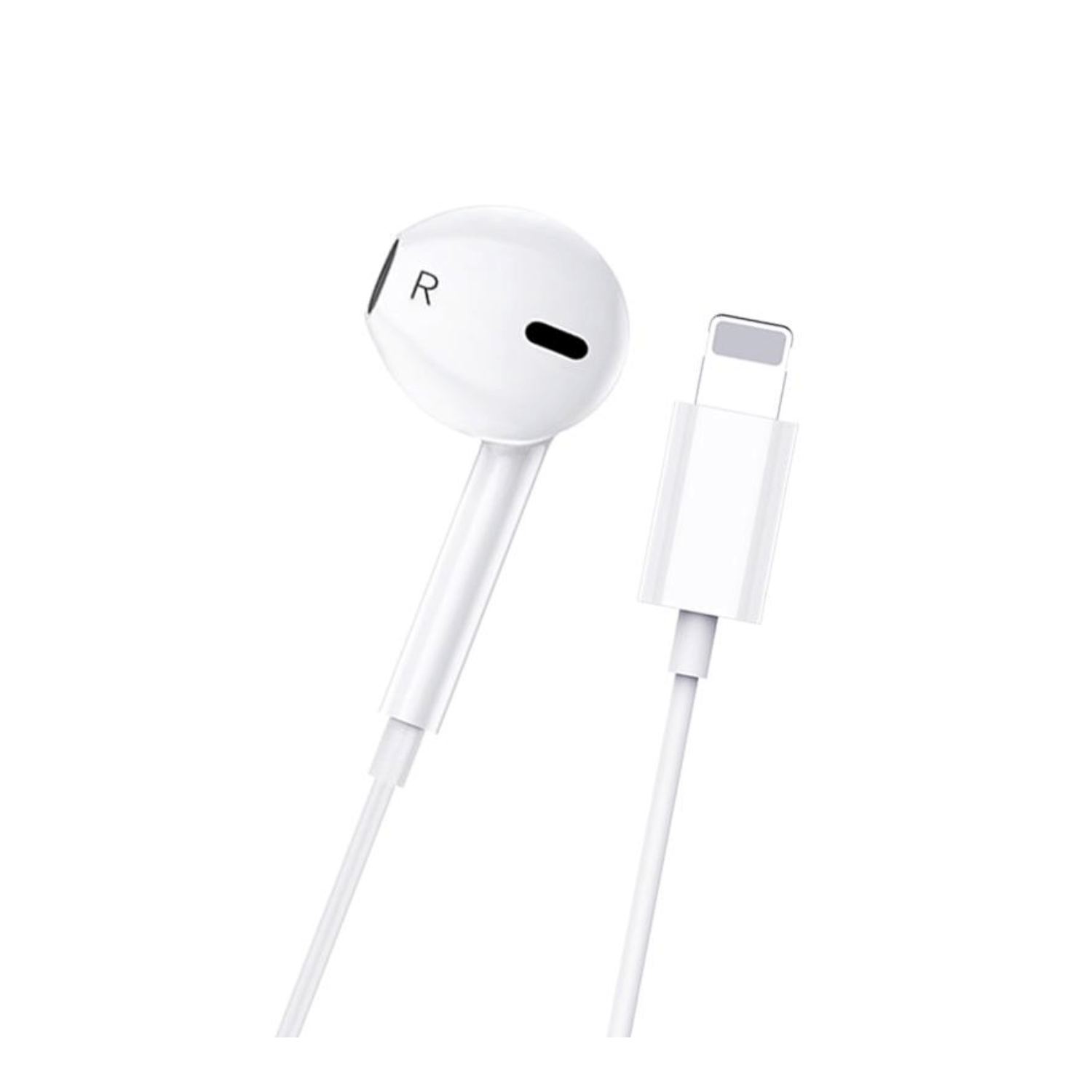 Casti cu Fir, In-ear, Compatibil cu produse Apple, Microfon & Control Volum, conector Lightning , Alb