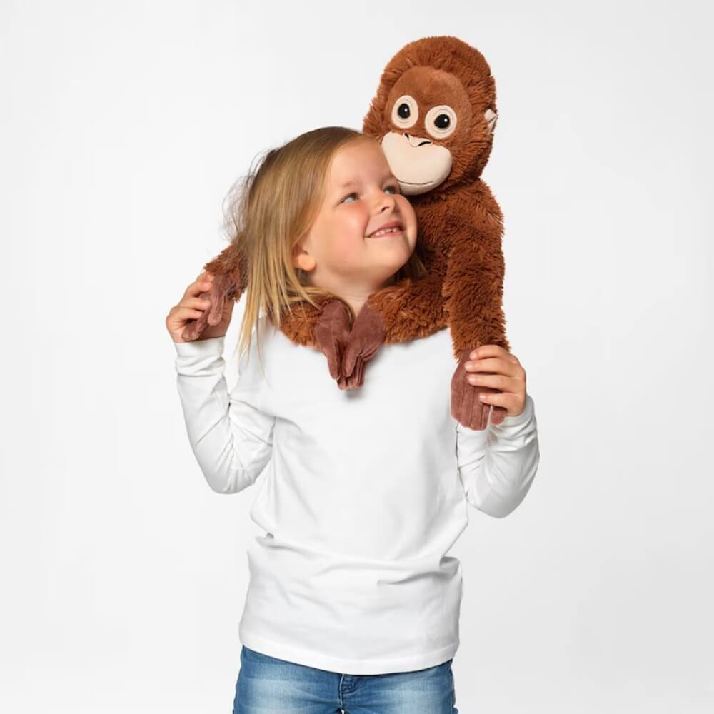 Jucarie Plus Maimuta Orangutan 70 cm, Cadou pentru Copii si Adulti, Maro