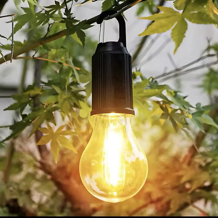 Lumina de Camping cu LED, reincarcabila prin USB-C, pentru cort, cu carlig, 3 moduri de iluminare in aer liber, Rezistent la apa, Negru