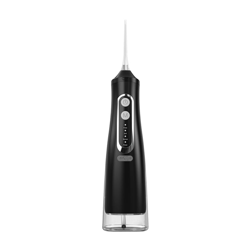 Irigator Oral Profesional, Dus Bucal Portabil, Rezervor 310ml, 4 Duze, Negru