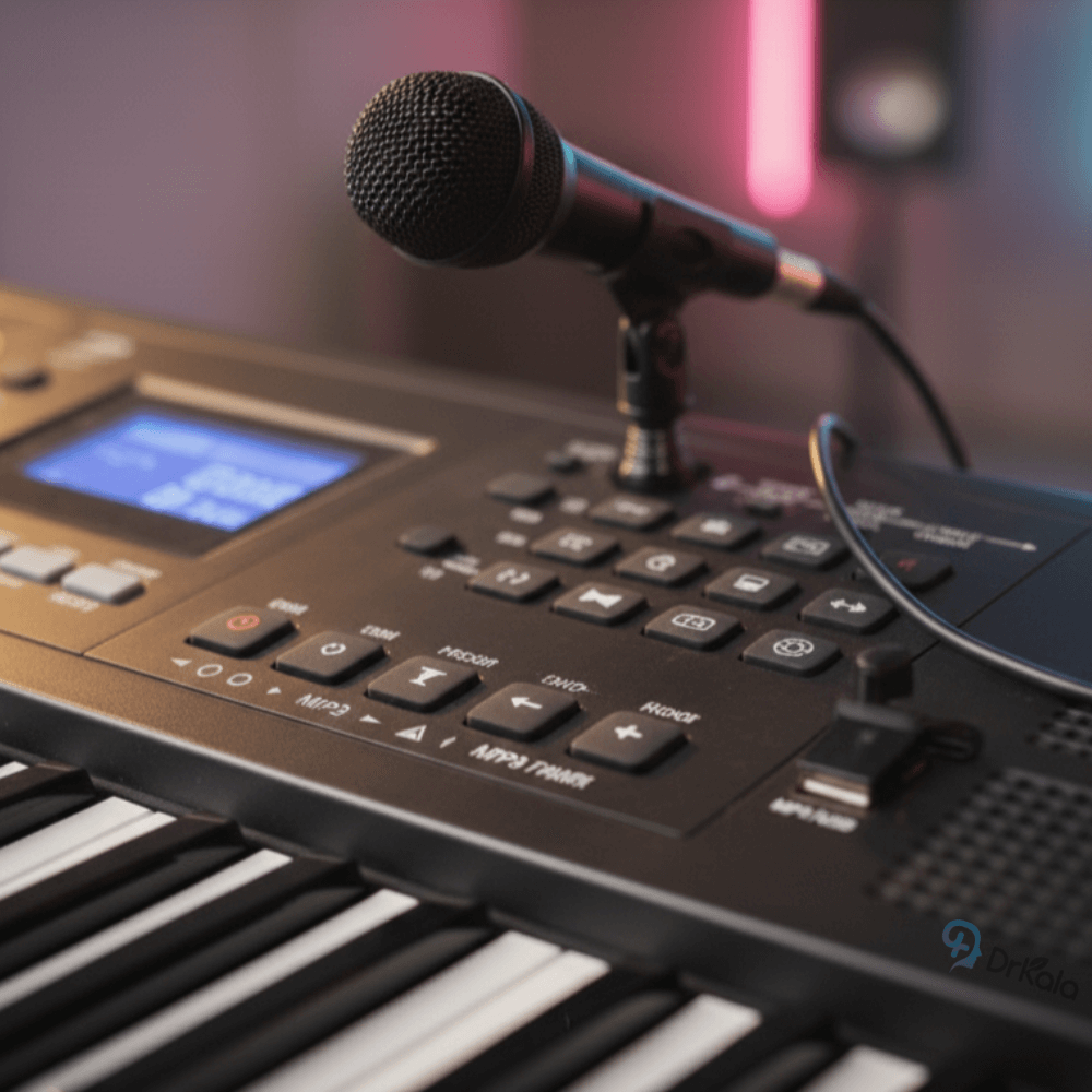 Claviatură Electronică cu 61 Clape, Microfon Inclus, Funcții MP3 și USB – Stație Muzicală pentru Începători și Avansați