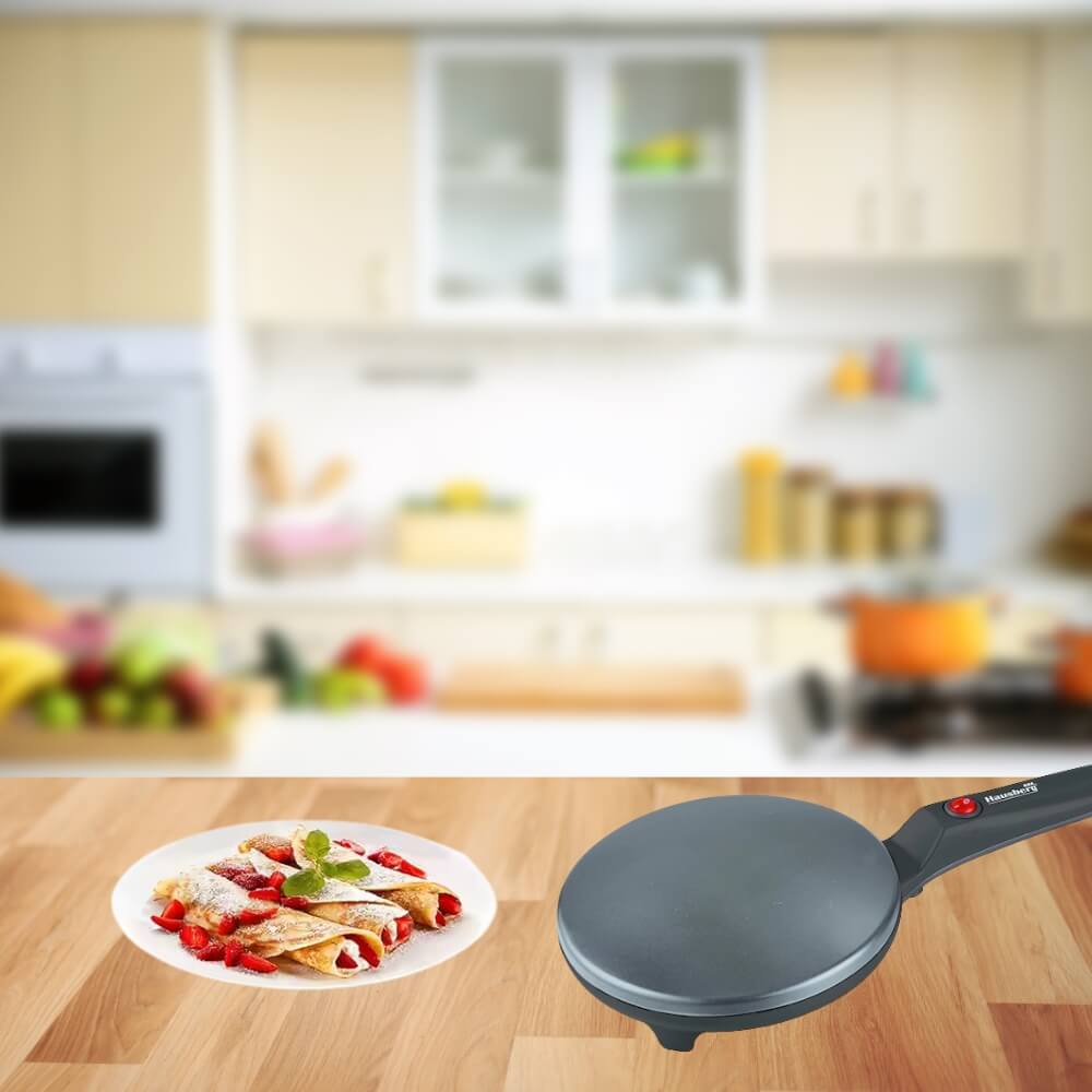 Aparat pentru facut clatite / Desert, 800W, suprafata antiaderenta, Diametru 20 cm, Negru