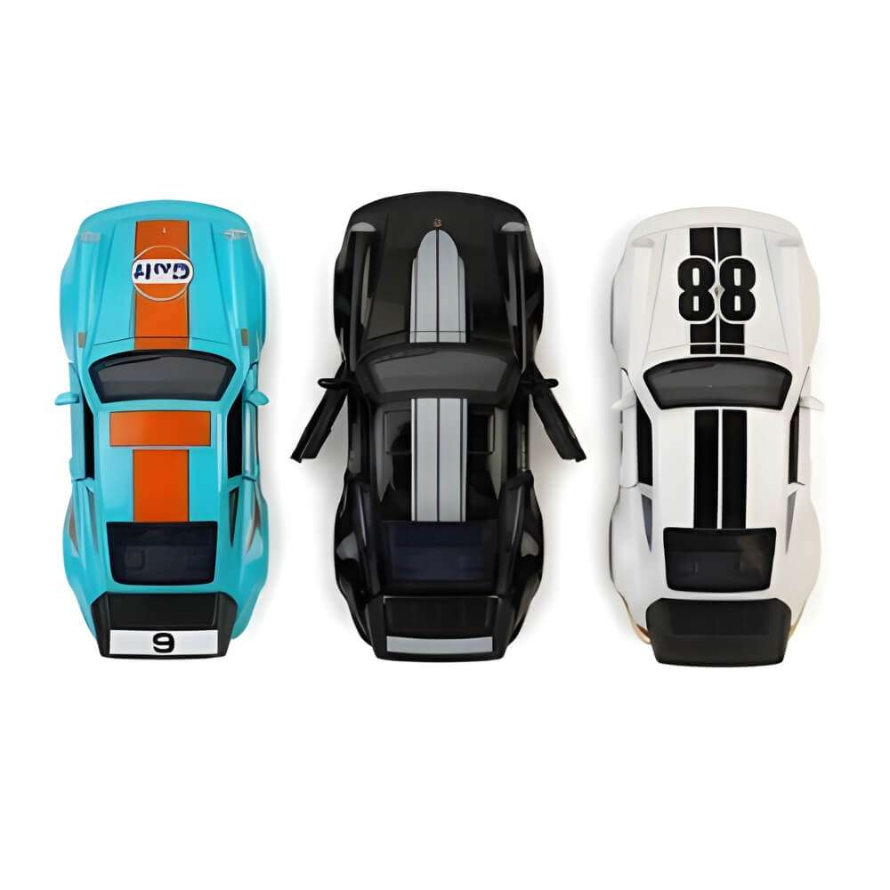 Set 3 Masinute Metalice Porsche 911 Carrera, Machete Auto Scara 1:36, Design Racing, Usi cu Deschidere, Colectie 3 Culori