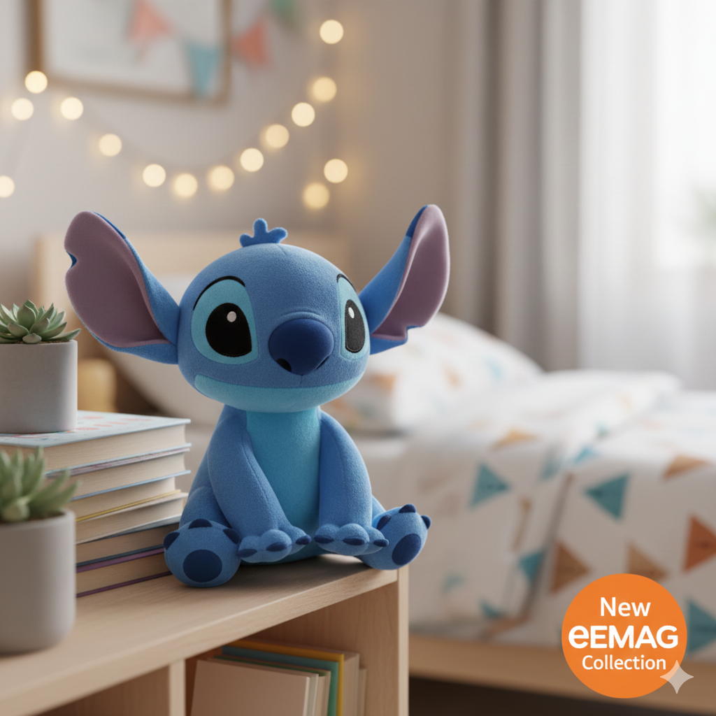 Jucărie de Pluș Stitch Roz, Blănos și Pufos – Cadou Perfect pentru Copii și Fani Disney
