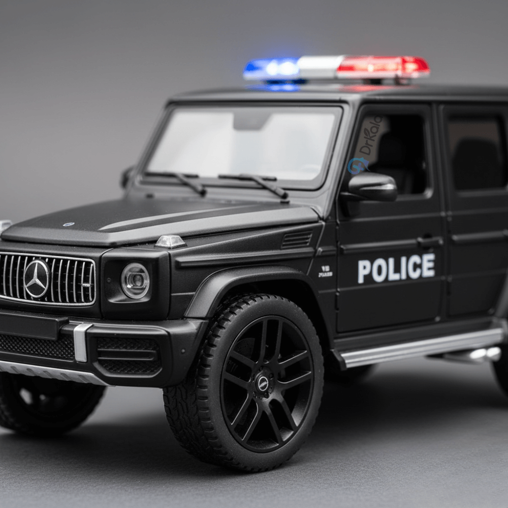 Mașină Poliție pentru Copii, Mercedes G-Class, Jucărie Metalică, 1:36 , Negru