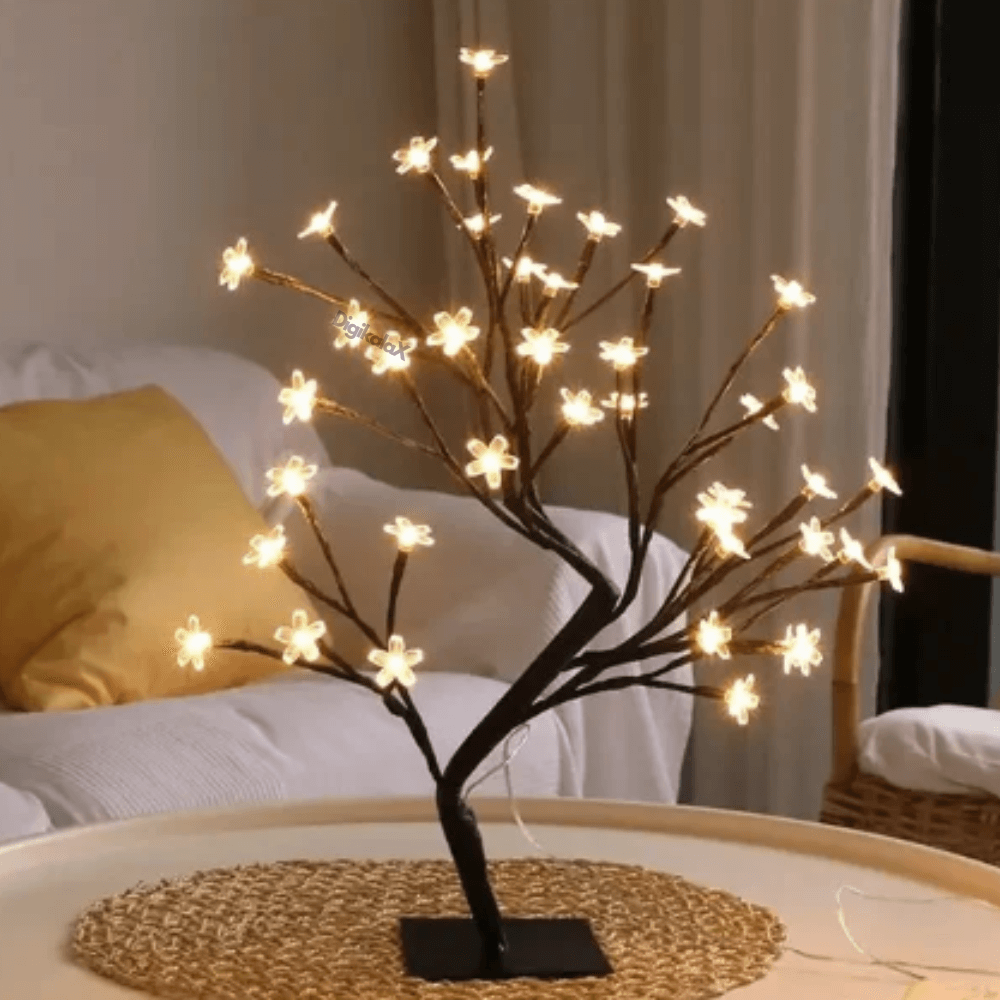 Pom Decorativ Bonsai cu LED-uri, Lumini Calde, Design Elegant pentru Decor Interior, 45 cm