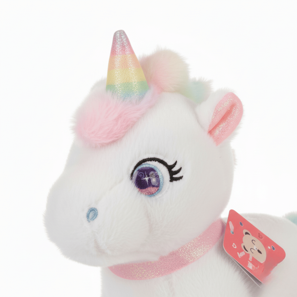 Jucărie de Pluș Unicorn Alb/Roz, 25 cm – Cadou Magic pentru Copii, Design Premium