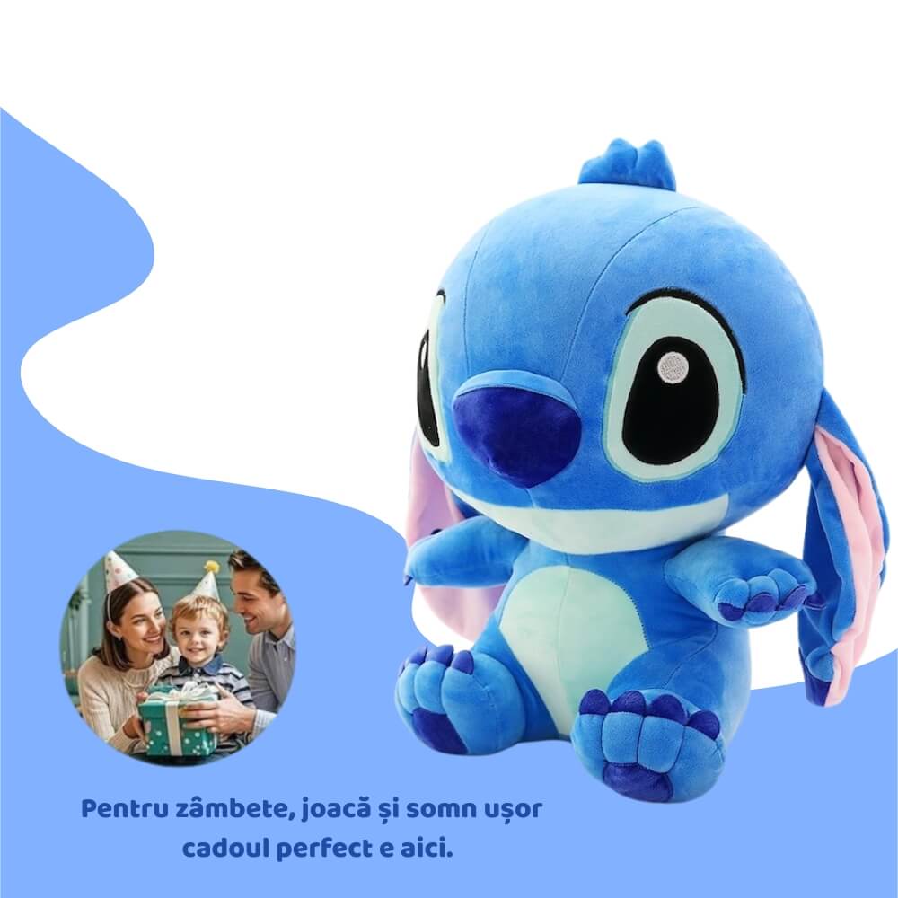 Jucarie de plus, Personaj din Lilo&Stitch, Inaltime 35 cm, Albastru