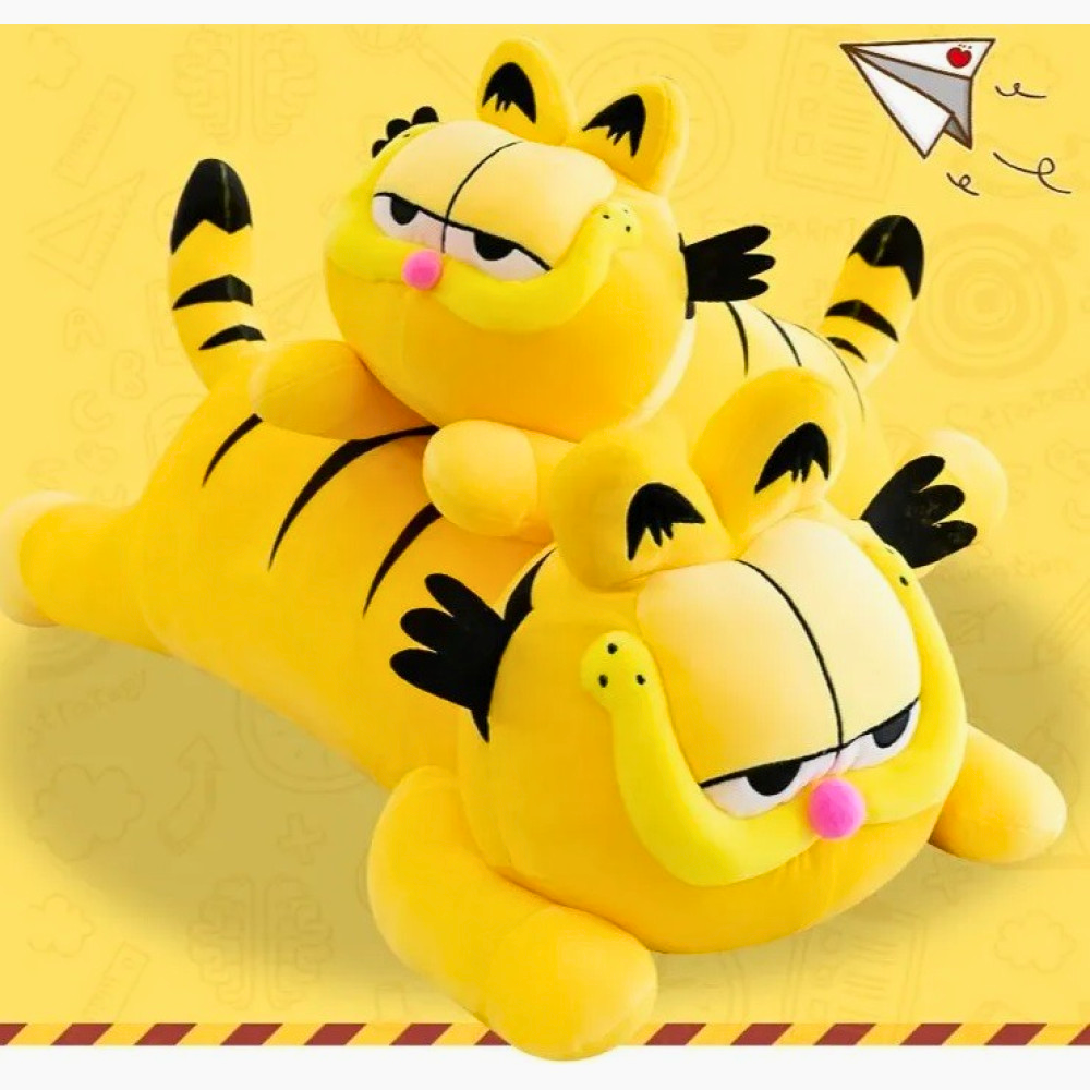 Jucarie de plus Garfield 40 cm, tip perna, calitate superioara – cadou moale pentru copii de Crăciun / zi de naștere