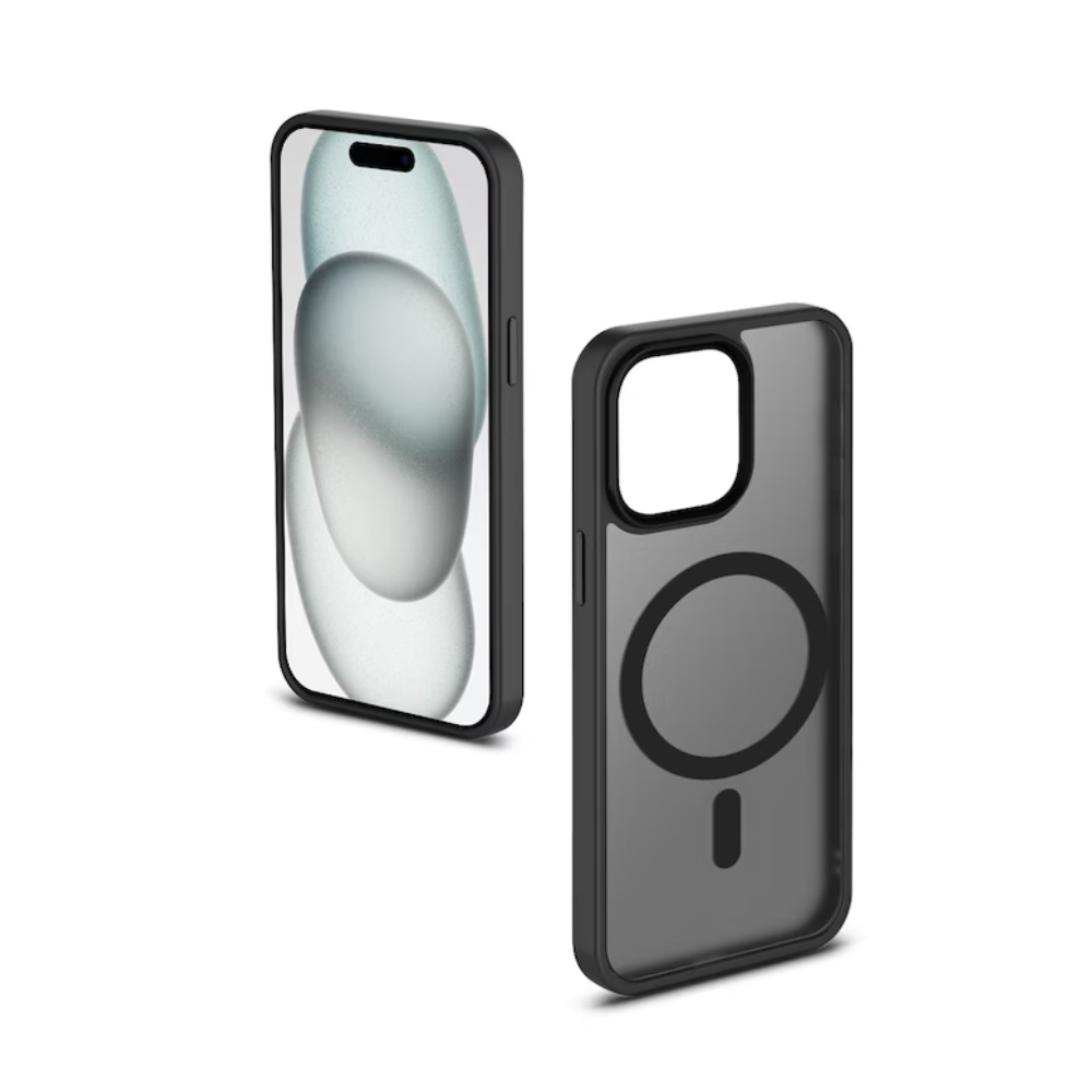 Husa de Protectie DigikalaX@, Compatibila Apple iPhone 15, MagSafe, Negru