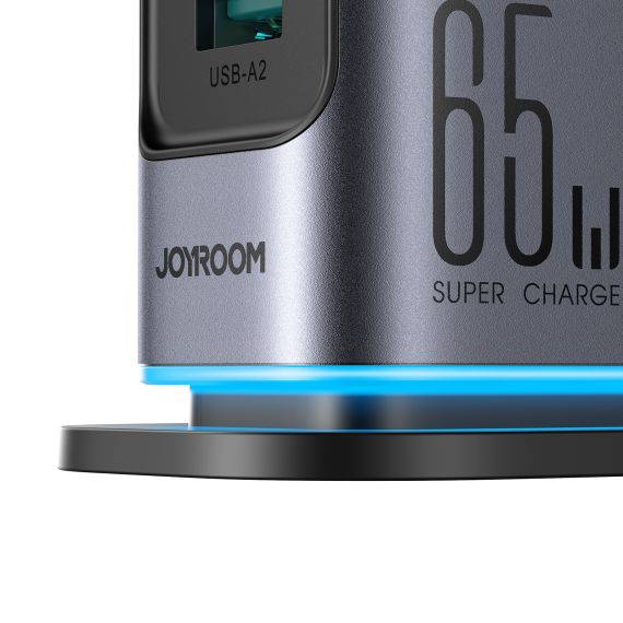 Joyroom JR-TCM02 Multi-Port Charger, QC 3.0, MultiHub, Cablu retea, Gri