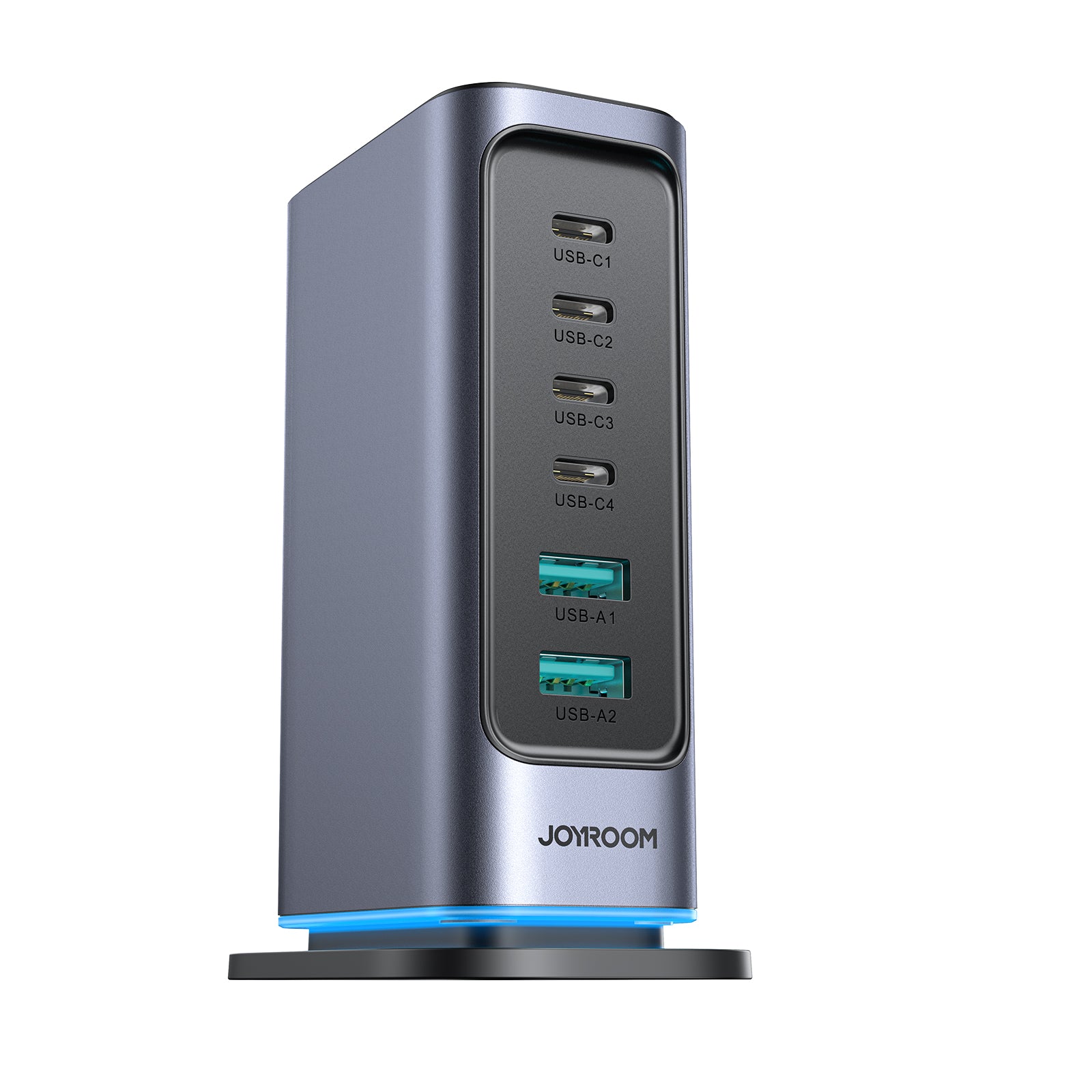 Joyroom JR-TCM02 Multi-Port Charger, QC 3.0, MultiHub, Cablu retea, Gri