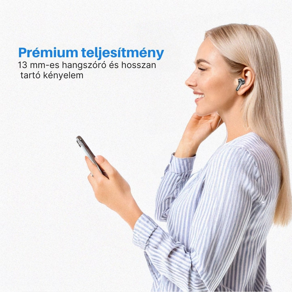 Casti Wireless Bluetooth, Audio, Bluetooth 5.3, Compatibilitate Universala, Negru