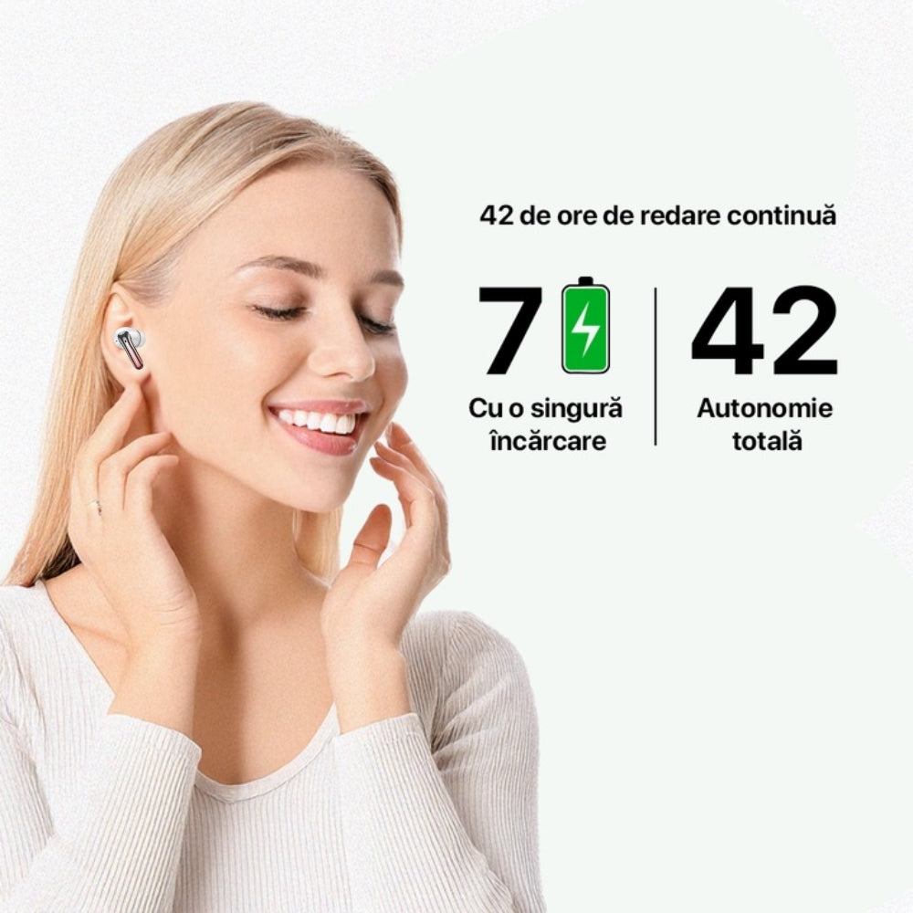 Casti Wireless Bluetooth, Audio, Bluetooth 5.3, Compatibilitate Universala, Rosu