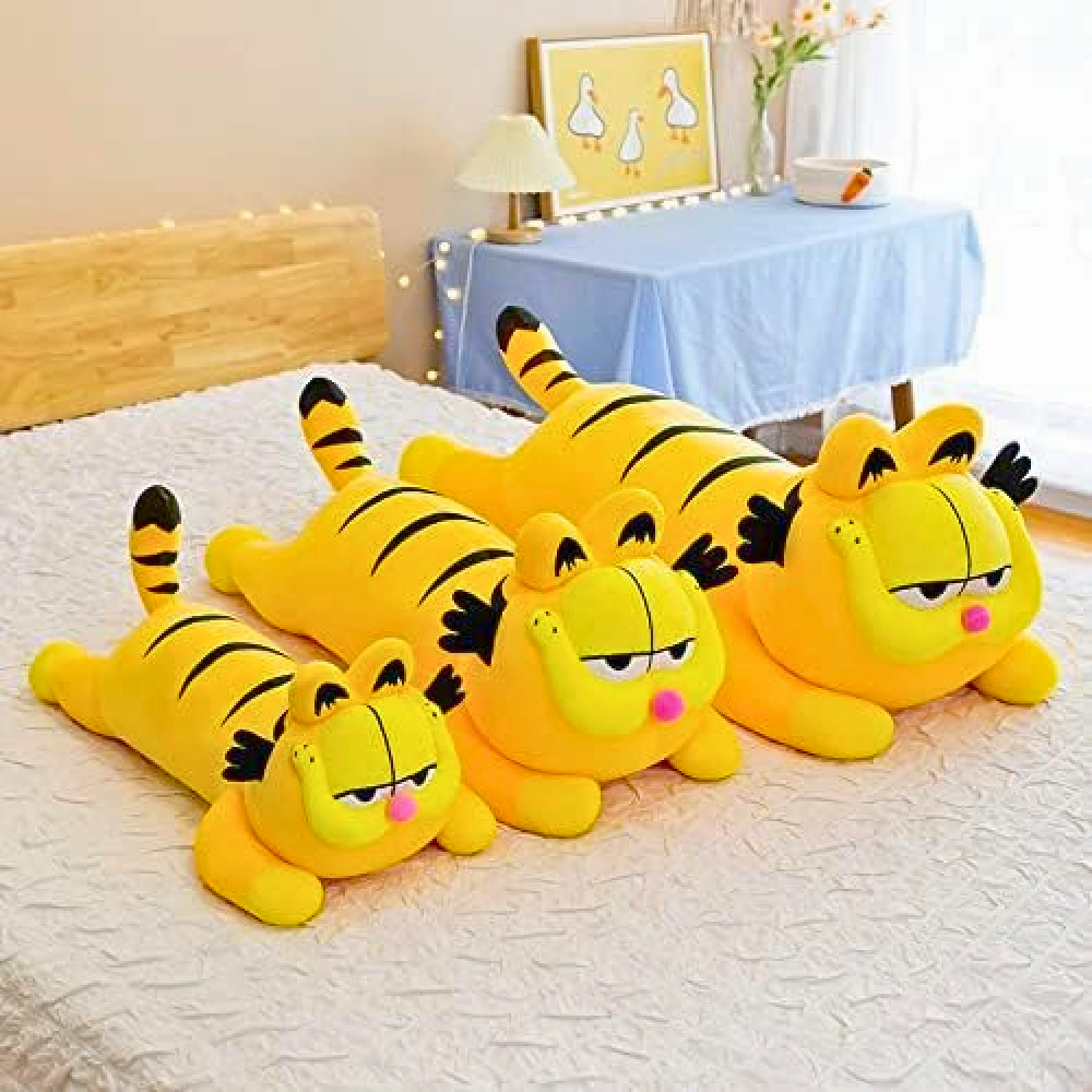 Jucarie de plus Garfield 40 cm, tip perna, calitate superioara – cadou moale pentru copii de Crăciun / zi de naștere