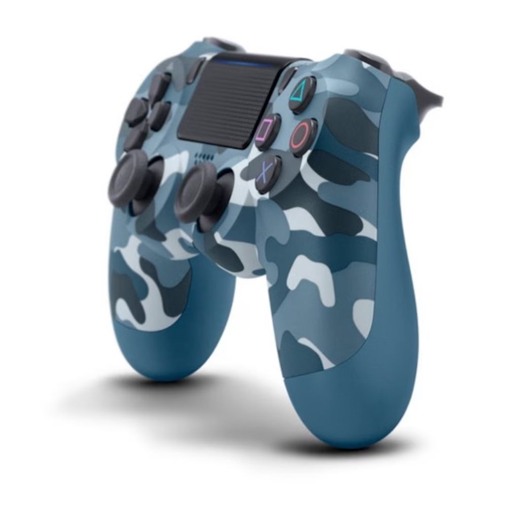 Controller Wireless Double-Motor Vibration Joystick, Compatibil PS4, Albastru/Gri