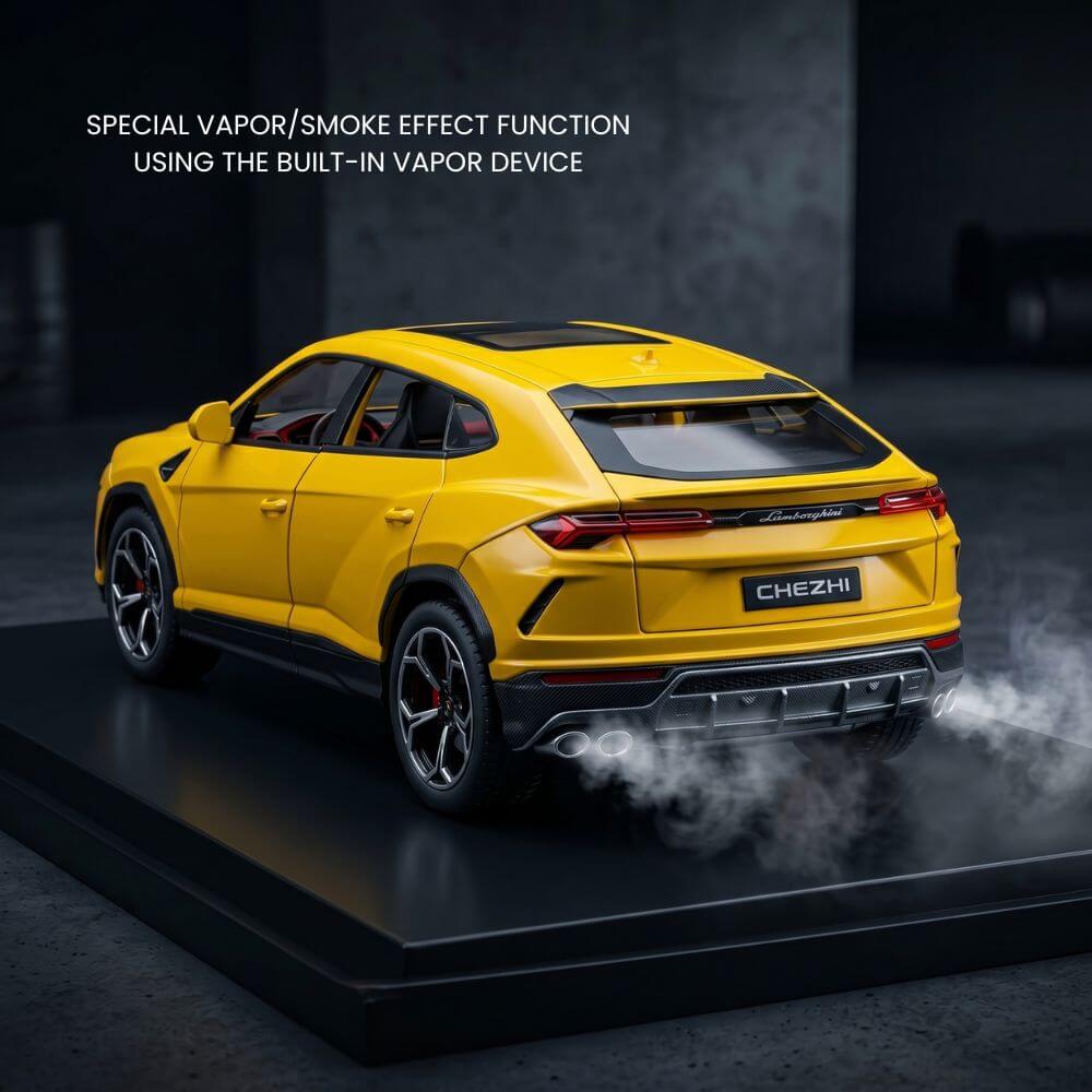 Lamborghini Urus 1:24 Masinuta Metalica cu Lumini, Sunete, Efect de Fum (Aburi) si Usi Functionale, Galben