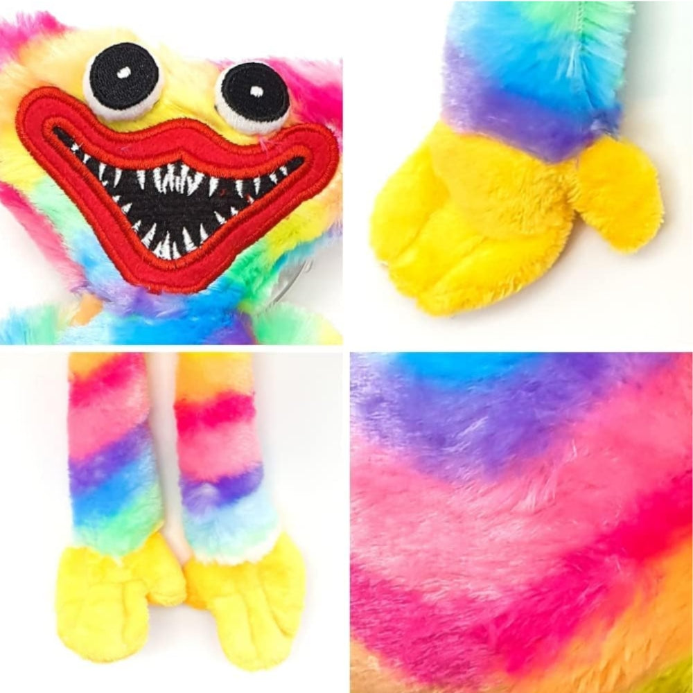 Jucarie Interactiva Plus Vorbitor Huggy Wuggy si Kissy Missy, Imita, Repeta si Canta, 40 cm, Albastru/Roz