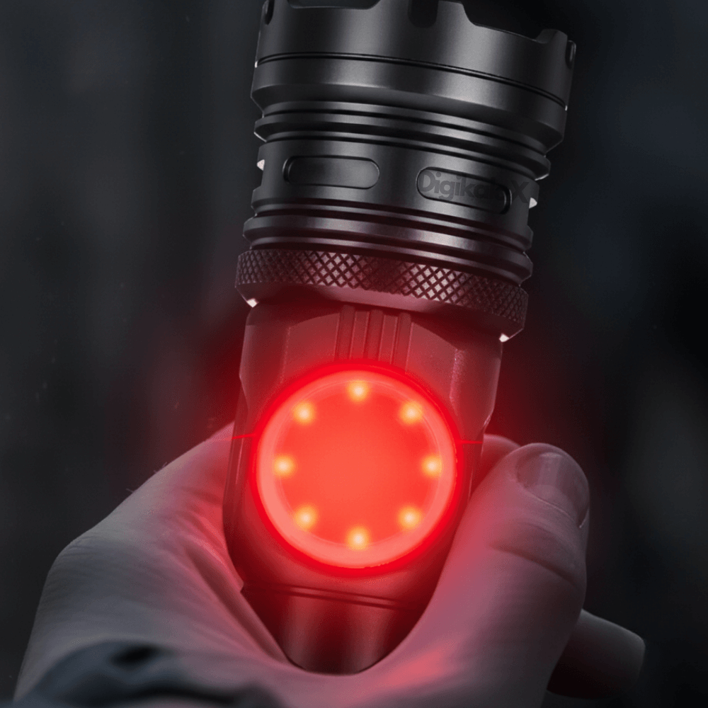 Lanternă Tactică LED Reîncărcabilă, Zoom Telescopic, Afișaj Digital, Magnet și Funcție Power Bank