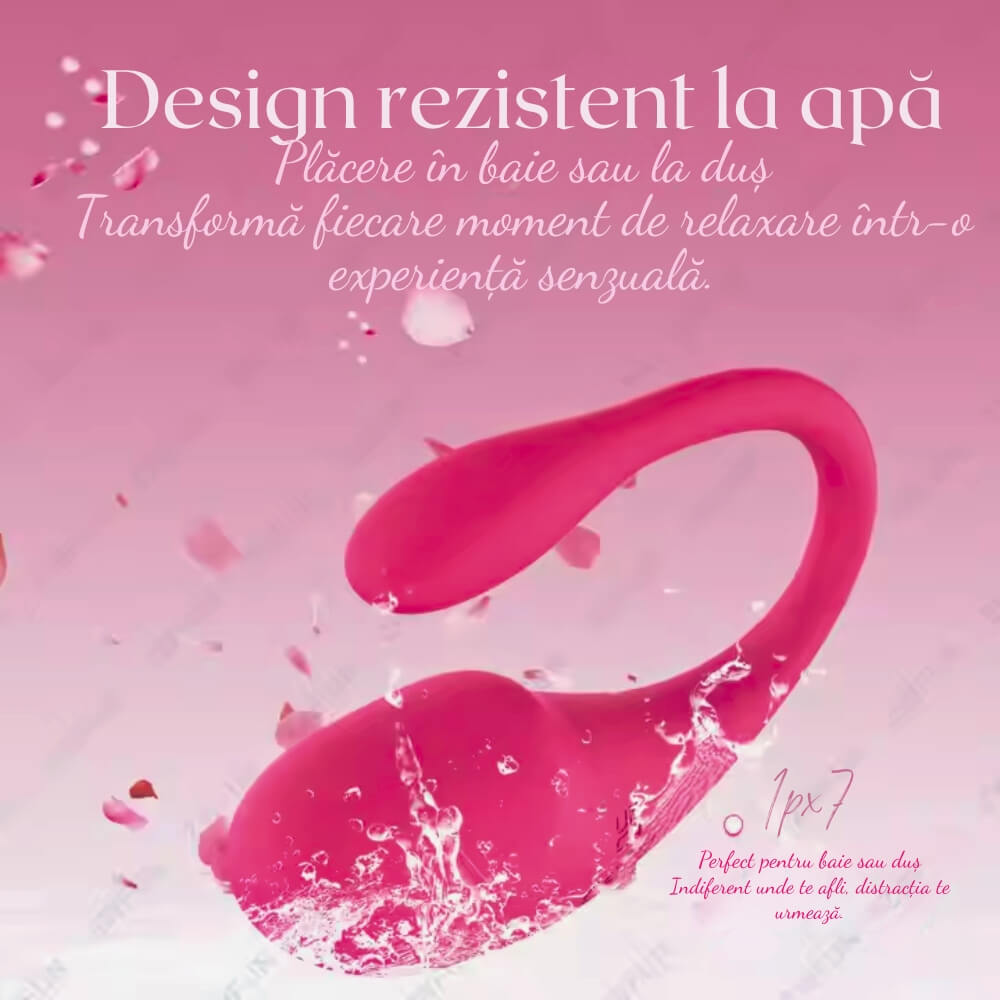 Vibrator Bluetooth cu control prin aplicatie, DrKala®, Stimulare clitoris si punct G, 9 moduri vibratii, silicon premium, rezistent la apa, Roz