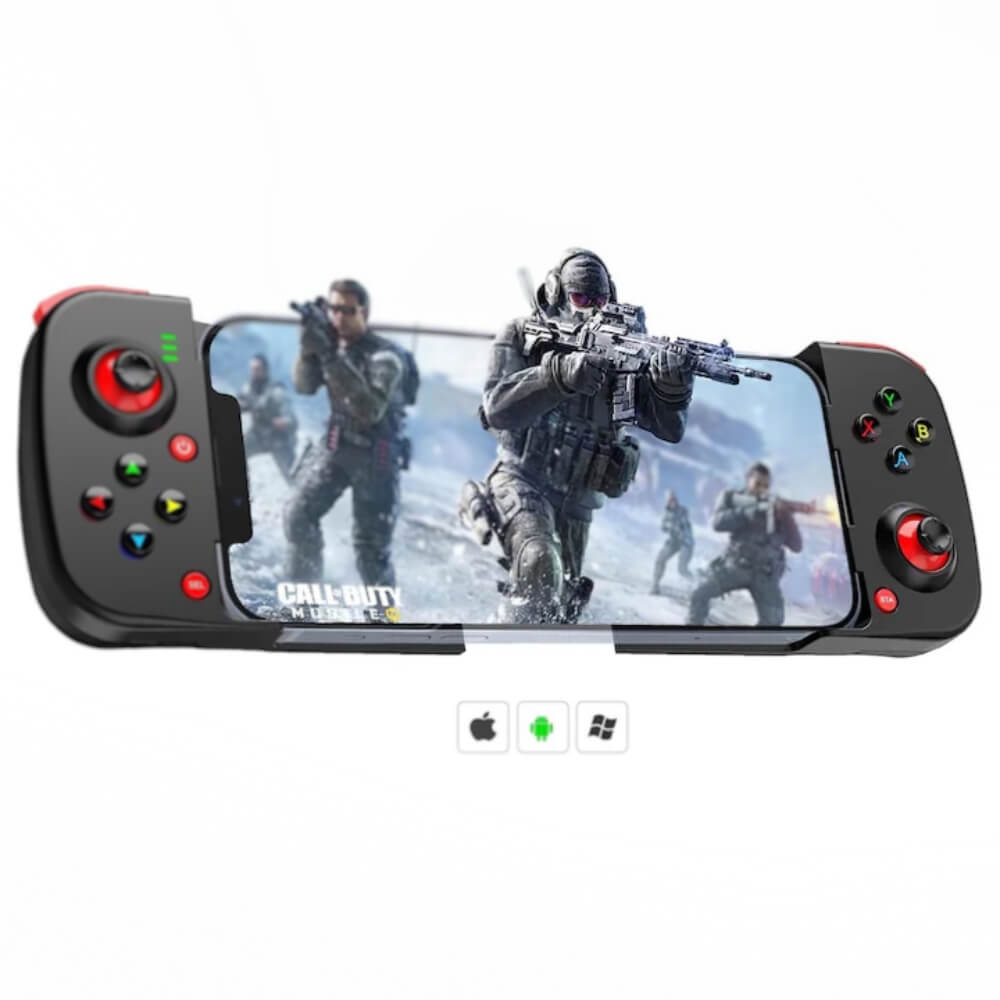 GamePad Controller Gaming pentru telefon Android, iOS, PC, PS, Nintendo, Bluetooth 5.0, Wireless, Negru