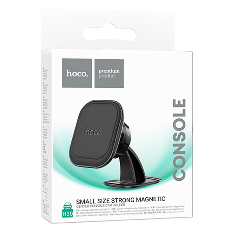 Suport Auto HOCO, Magnetic, montaj Bord, MultiAngle, MiniSize, Negru