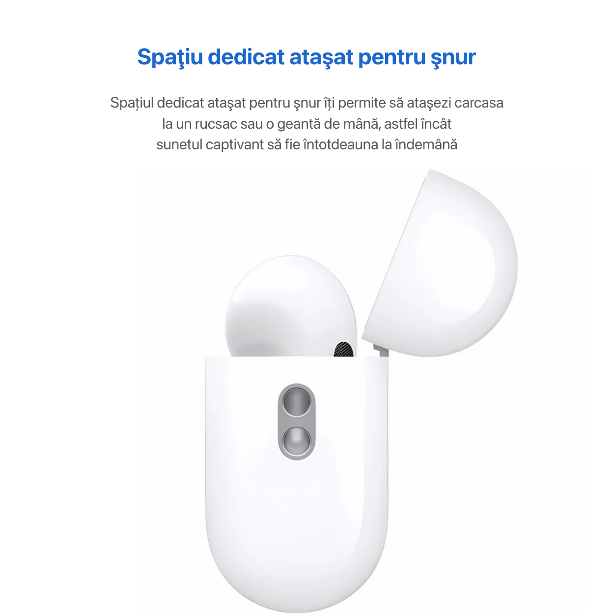 Casti Wirelesss Air Pro Famous, in ear, Control Touch, Asistent Vocal, Alb