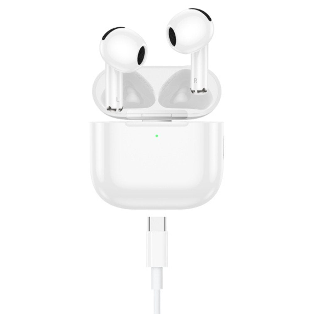Casti Wireless Bluetooth Hoco EW78, BT 5.4, Functii Siri, Microfon, Compatibilitate Universala, Alb