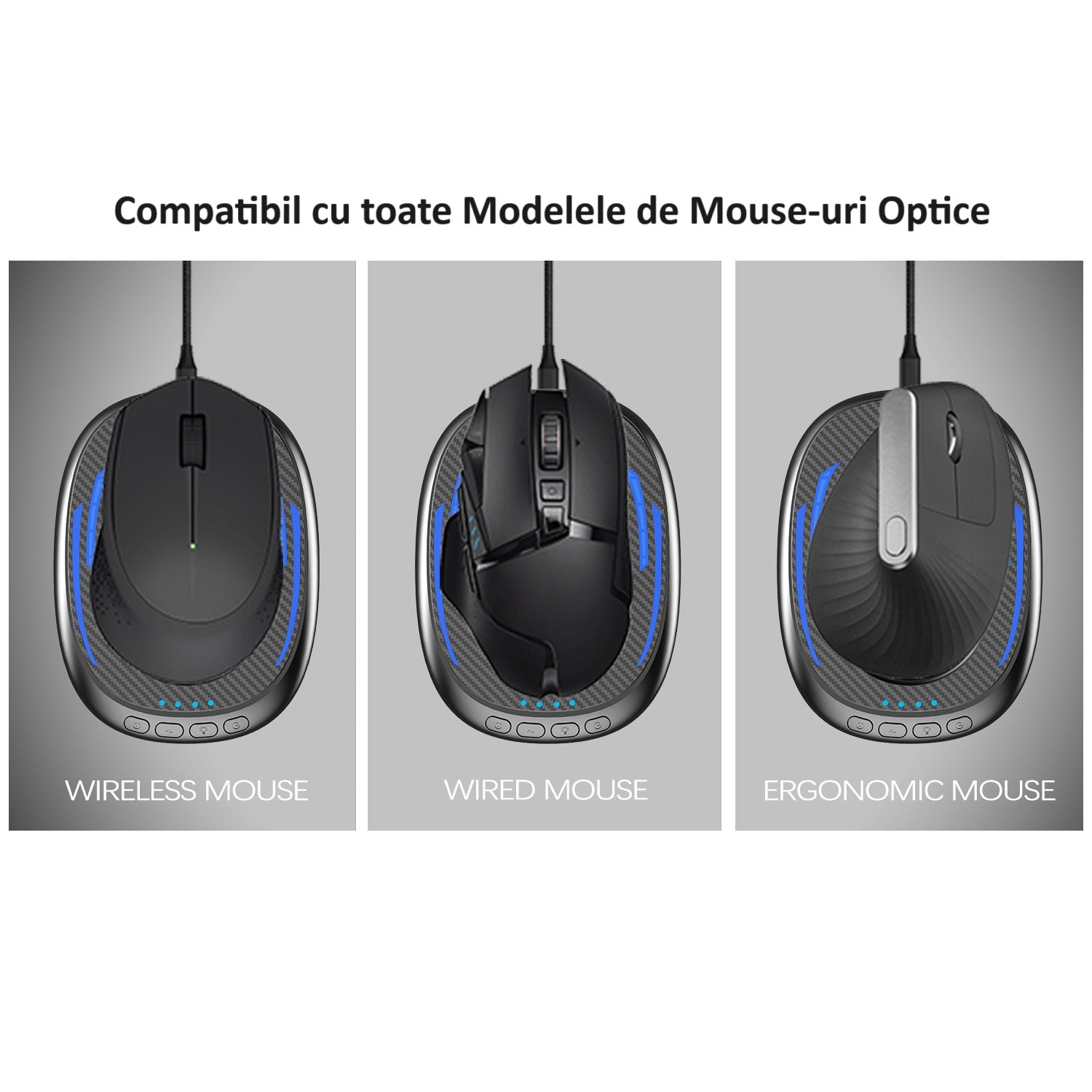 Mouse Jiggler nedetectabil pentru simularea miscarii mouse-ului, slim, cu timer, buton ON-OFF, fara driver, Negru