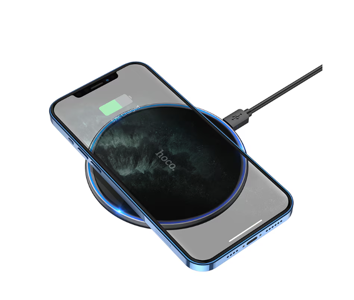 Incarcator Wireless, Fast Charge, 15W, Slim, Cablu inclus, Negru