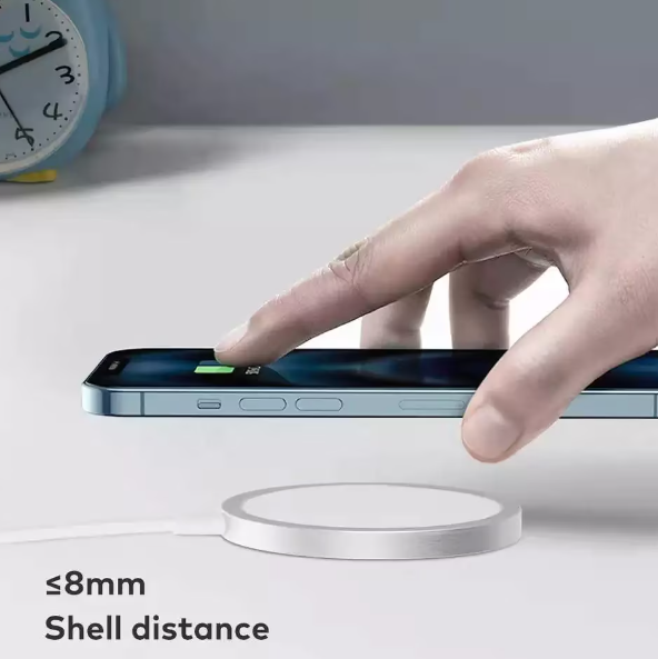 Incarcator Wireless MagSafe Fast-Charging 15W Universal, Alb