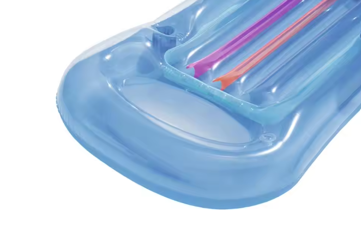 Saltea gonflabila pentru piscina, fotoliu 160 x 85 cm, suport pahar, albastra