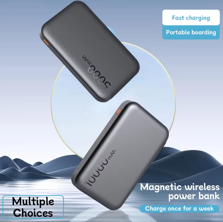 Baterie Externa Wireless Digital Kala, 10.000 mAh, Fast Charge 22.5W, Gri