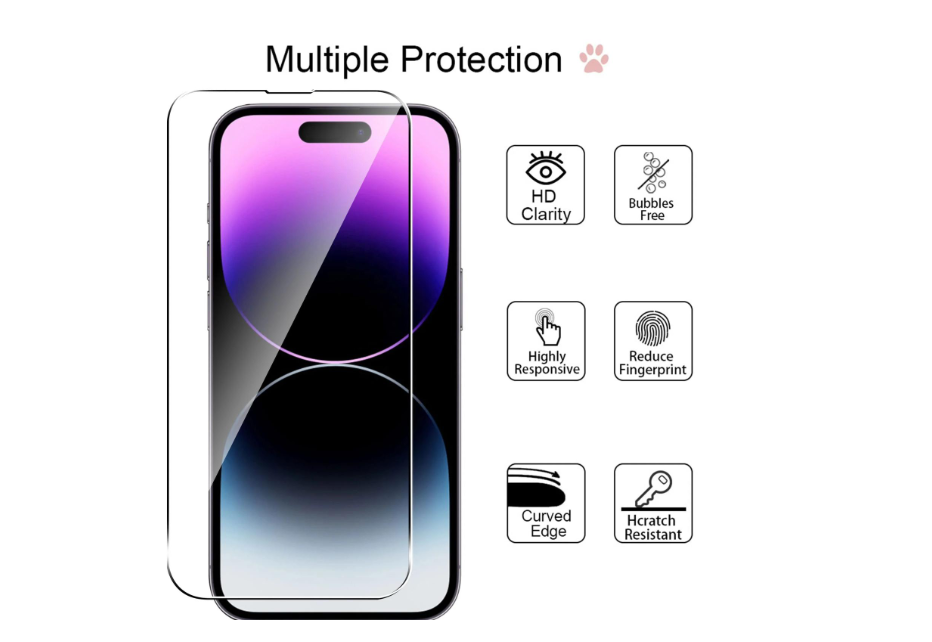Folie de Sticla Compatibila IPhone 13 / 13 Pro / 14, Premium Tempered Glass, Full Screen. Anti-Static