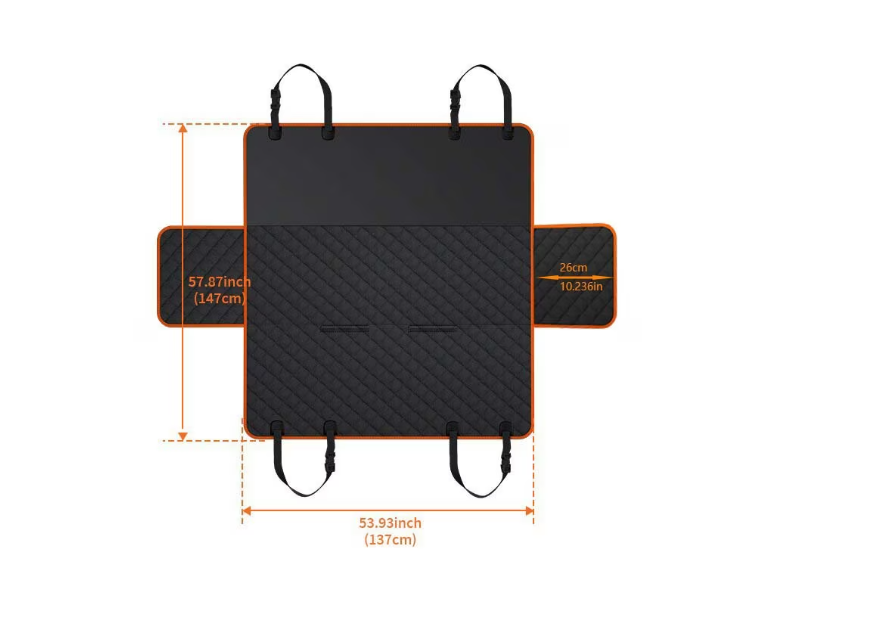 Husa Scaun Auto Protectie Transport Animale, 145 x 135, Negru
