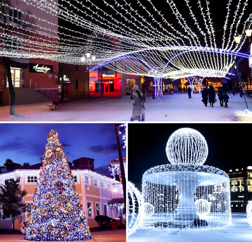 Rola Instalatie de Craciun Liniara, 140 LED-uri, Rola 30m, Fir Negru, Alb rece