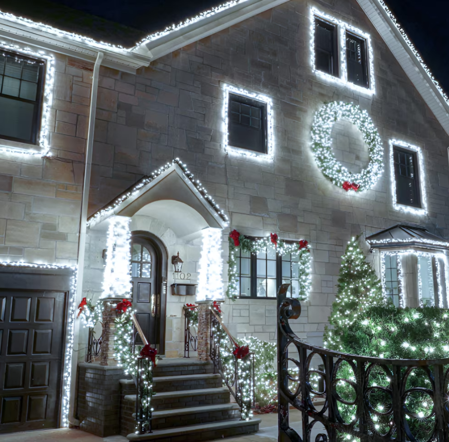 Rola Instalatie de Craciun Liniara, 140 LED-uri, Rola 50m, Fir Negru, Alb rece