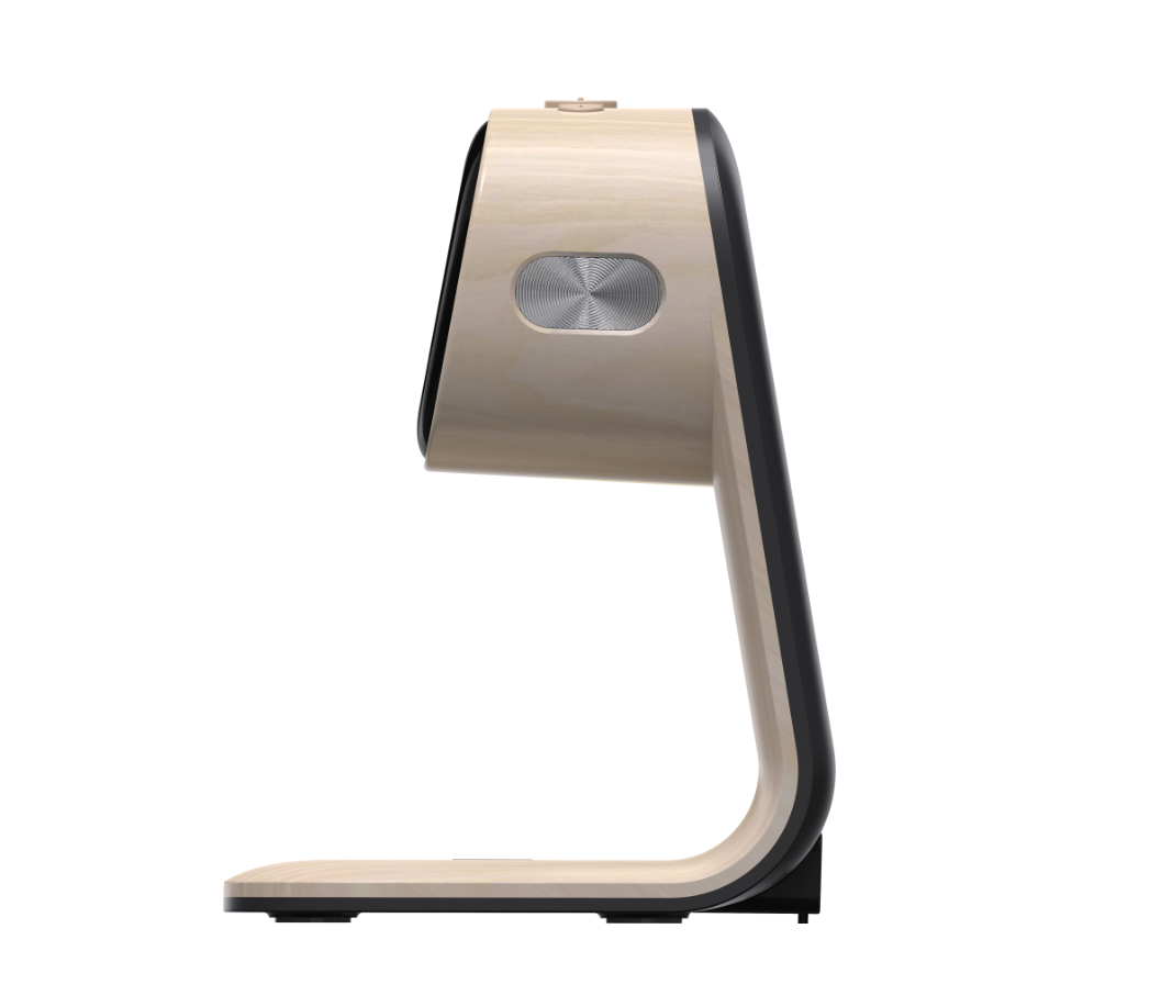 Ceas & Lampa de Dormit, LED , RGB , Incarcare Wireless Integrata, Woody