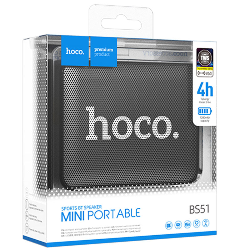 Boxa Portabila Bluetooth Hoco Mini, TWS , Negru