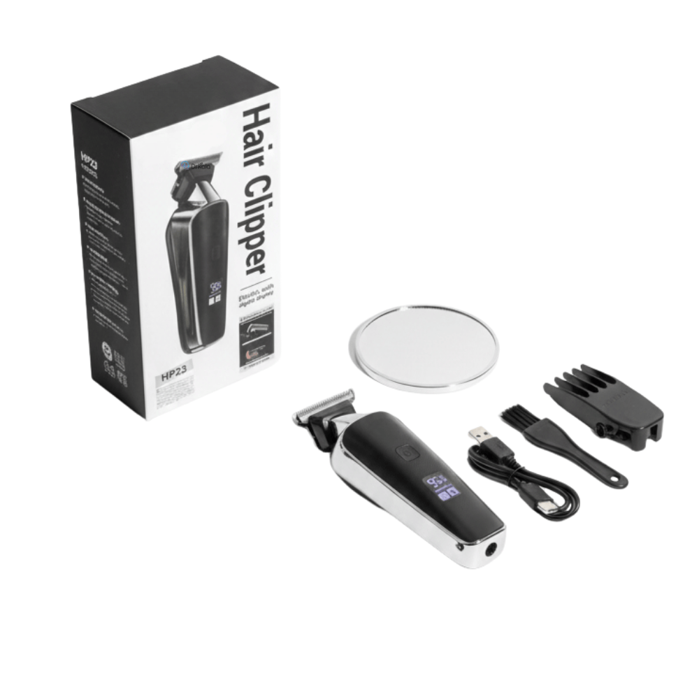 Aparat de Tuns – 7000RPM, Baterie 600mAh, Display LED, 2 Distanțiere, Design Metal Diamond, Negru