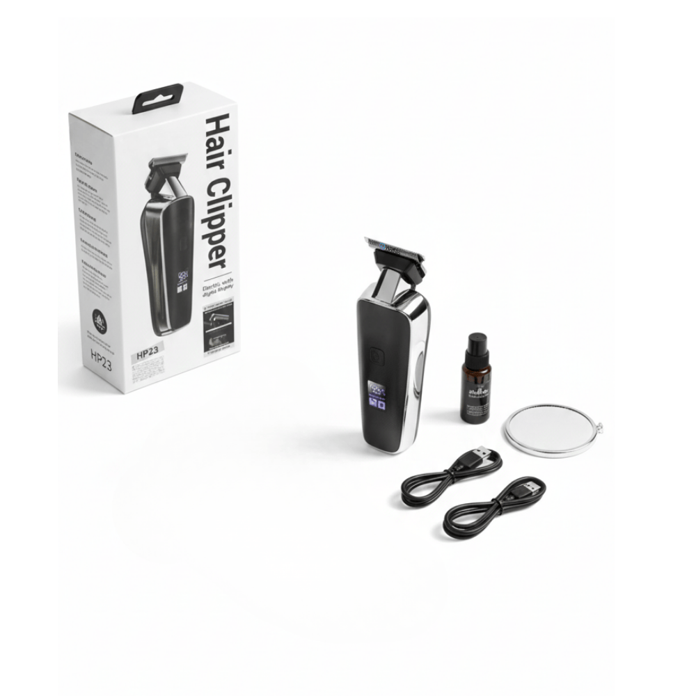 Aparat de Tuns – 7000RPM, Baterie 600mAh, Display LED, 2 Distanțiere, Design Metal Diamond, Negru