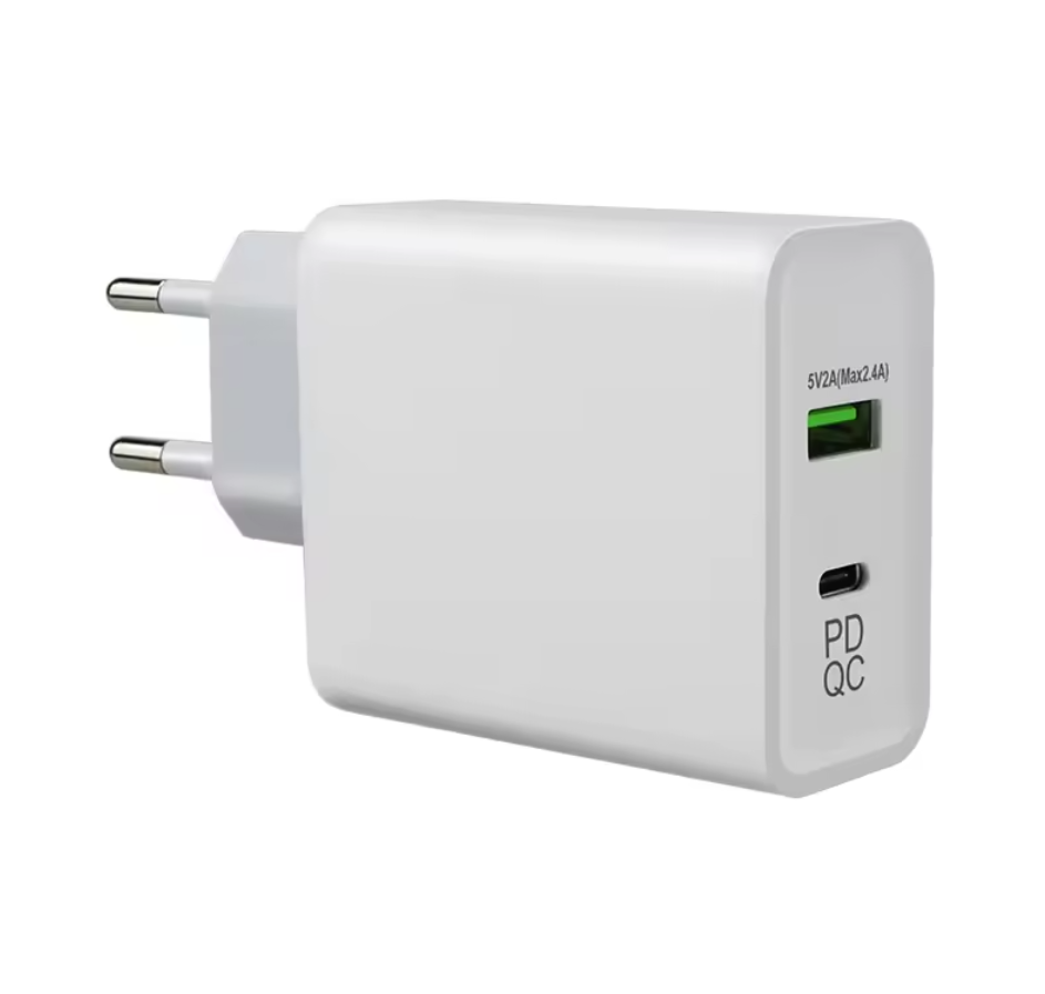 Set Incarcator retea 12W, 1 port USB, Cablu USB Type C inclus, alb