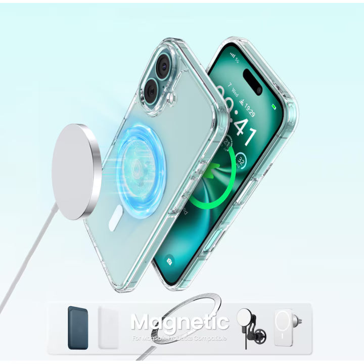 Husa de Protectie, MagSafe, Compatibil cu iPhone 16, Antizgarieturi, Anticadere, Anti-coliziune, transparent