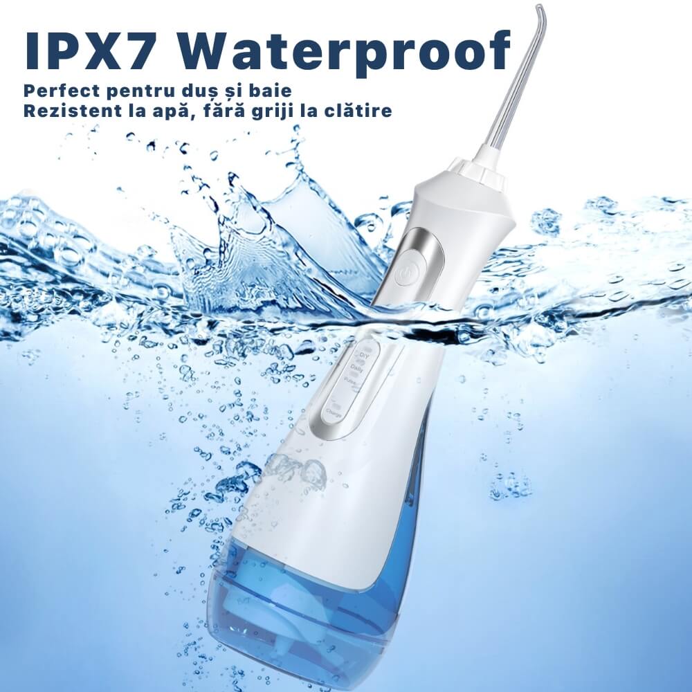 irigator dentar reincarcabil pentru curatare profunda si gingii sensibile
