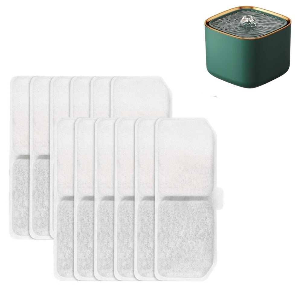 Set 6 filtre pentru dispenser de apa pentru animale, Alb