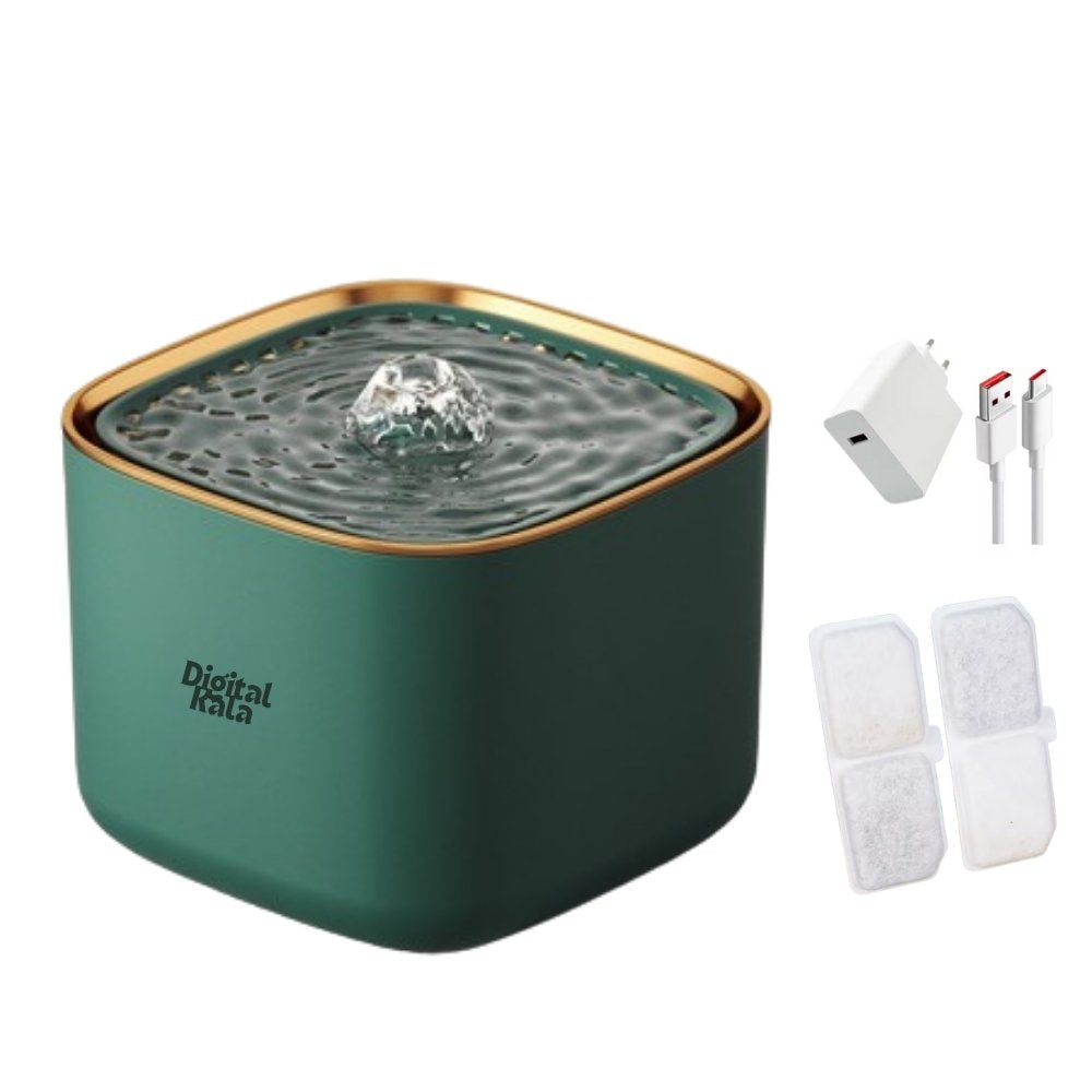 Dispenser de Apa Automat, pentru Caini si Pisici, Capacitate 3L, Cablu USB, Adaptor Priza
