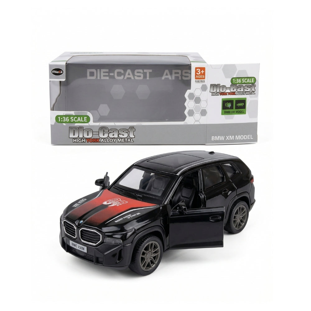Masinuta de Jucarie Metalica, Model BMW XM, Macheta Auto Scara 1:36, Usi cu Deschidere, Design Realistic, Pull-Back, Rosu
